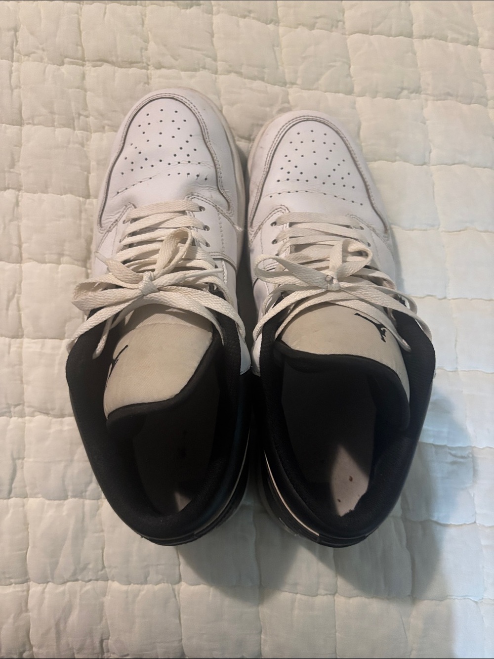 Nike Men’s Air Jordan White and Black Low-Top Sneakers